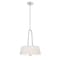 Designers Fountain Studio 60 Watt 2 Light Satin Platinum Pendant with White Fabric Shade 88531-SP - alternate 1
